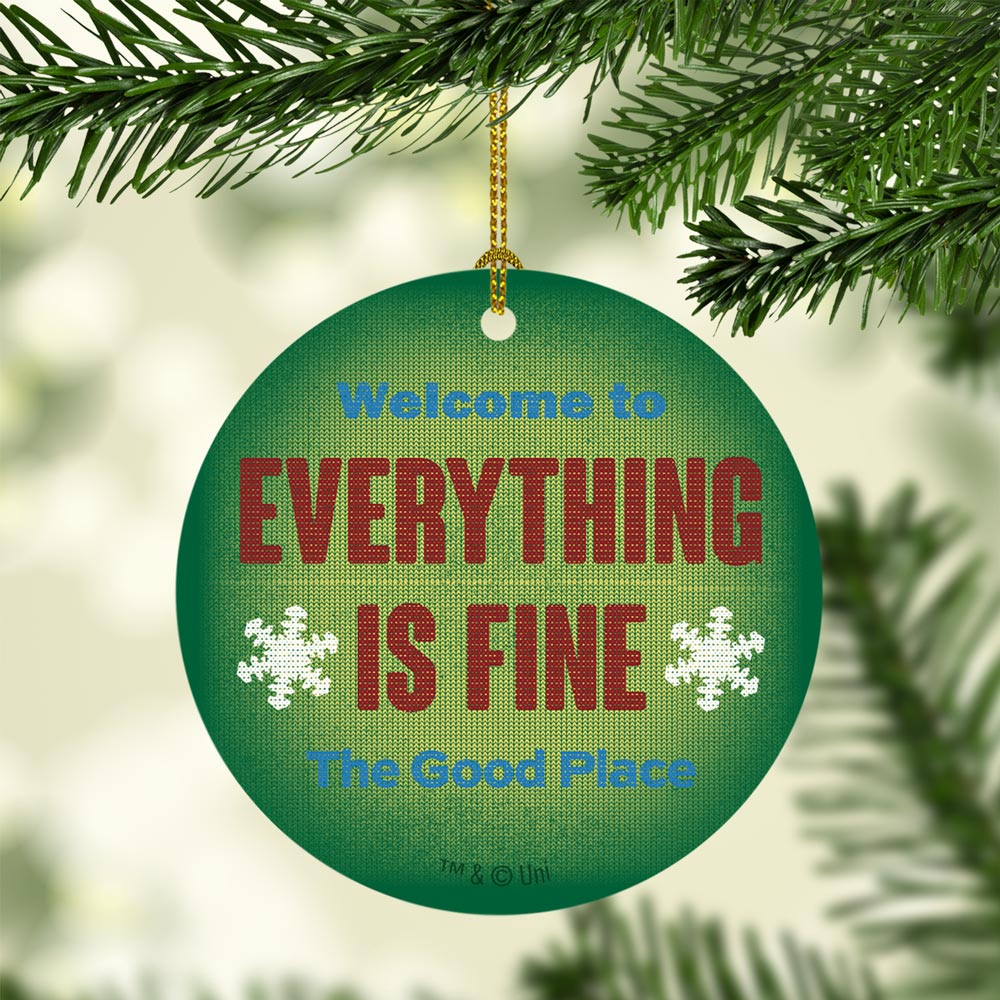 The Good Place Everything Is Fine Double-Sided Ornament