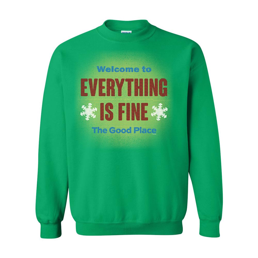 The Good Place Everything Is Fine Ugly Christmas Sweatshirt