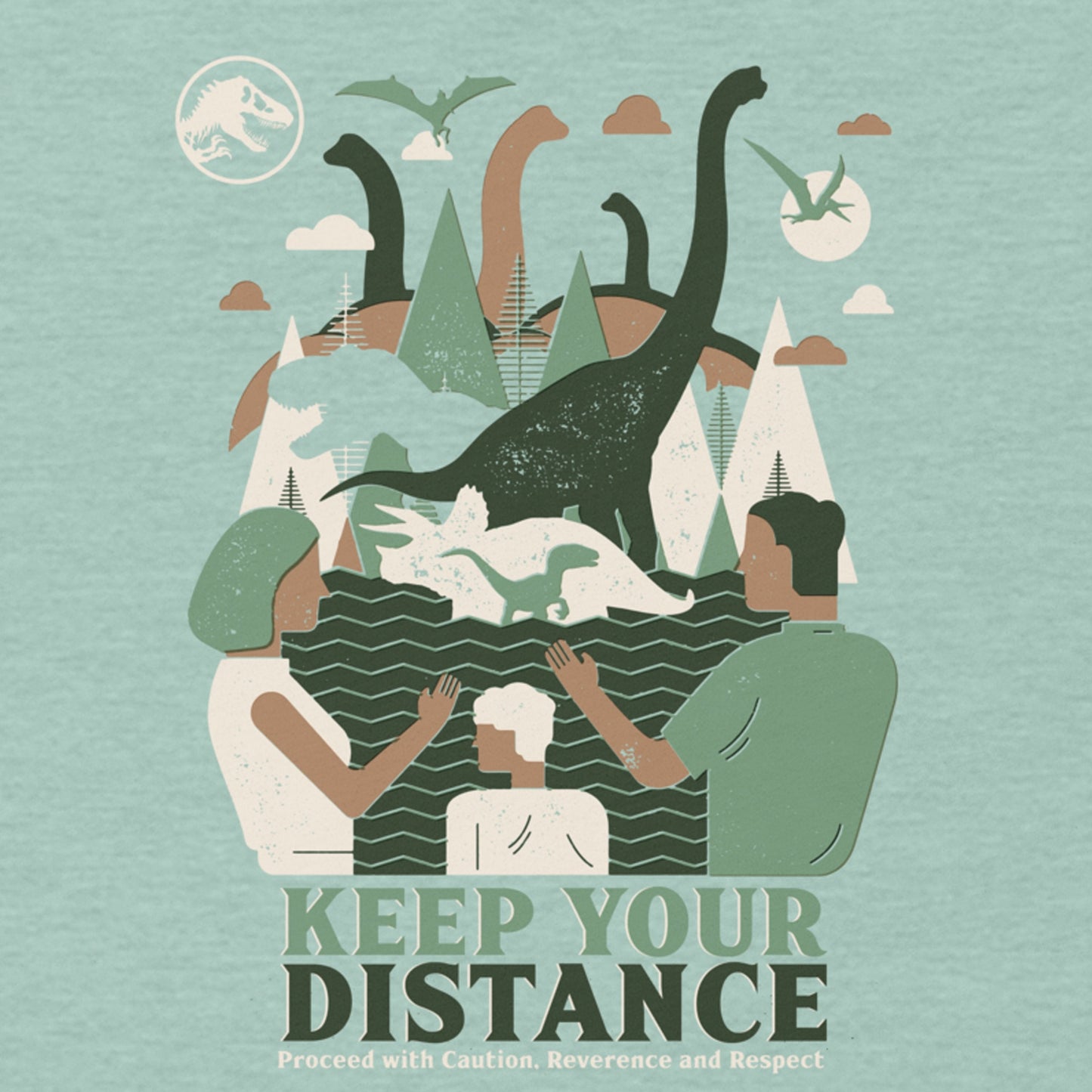 Jurassic Park National Parks Keep Your Distance Unisex T-Shirt