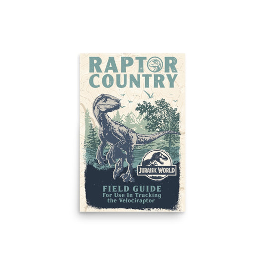 Jurassic Park National Parks Raptor Country Poster