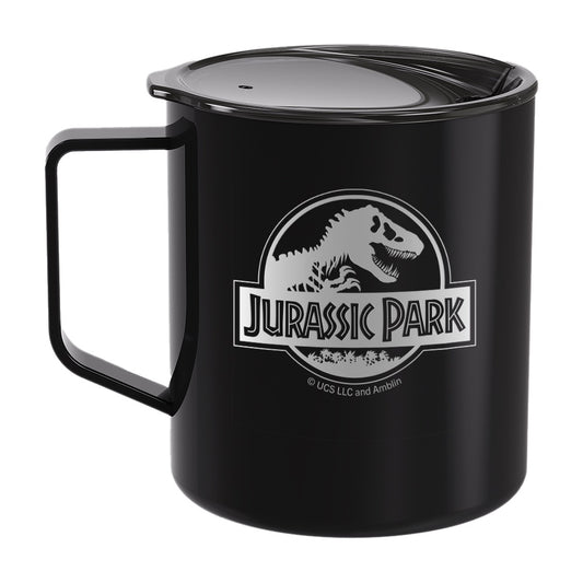 Jurassic Park Retro Varsity Academy League Double Sided Travel Mug