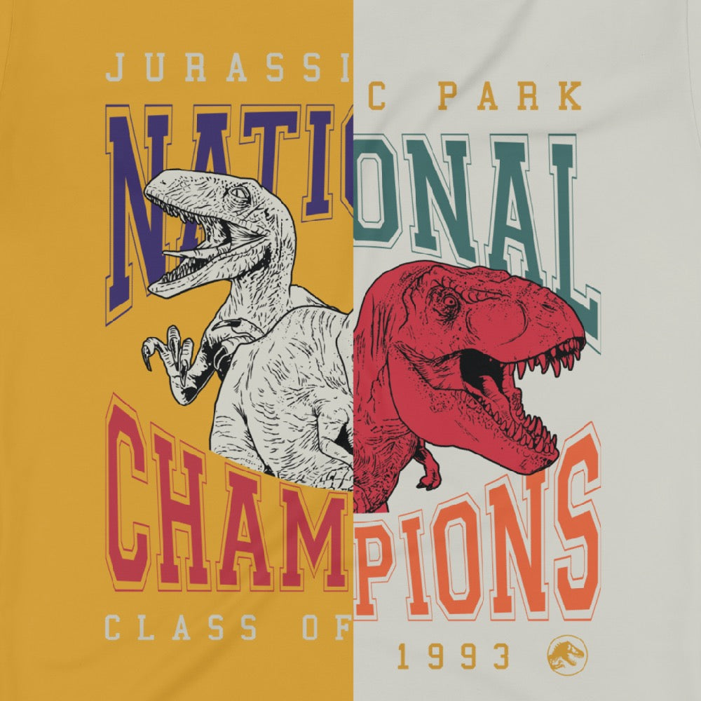 Jurassic Park Retro Varsity National Champions All Over Print T-Shirt
