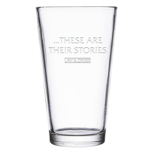 Law & Order: SVU These are Their Stories Laser Engraved Pint Glass