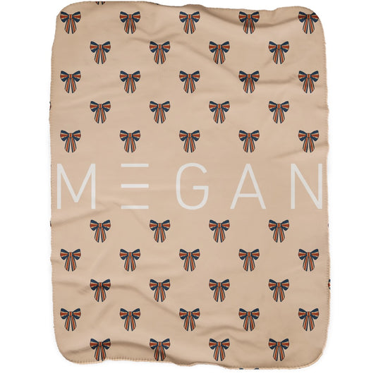 M3GAN Bow Pattern Sherpa Blanket