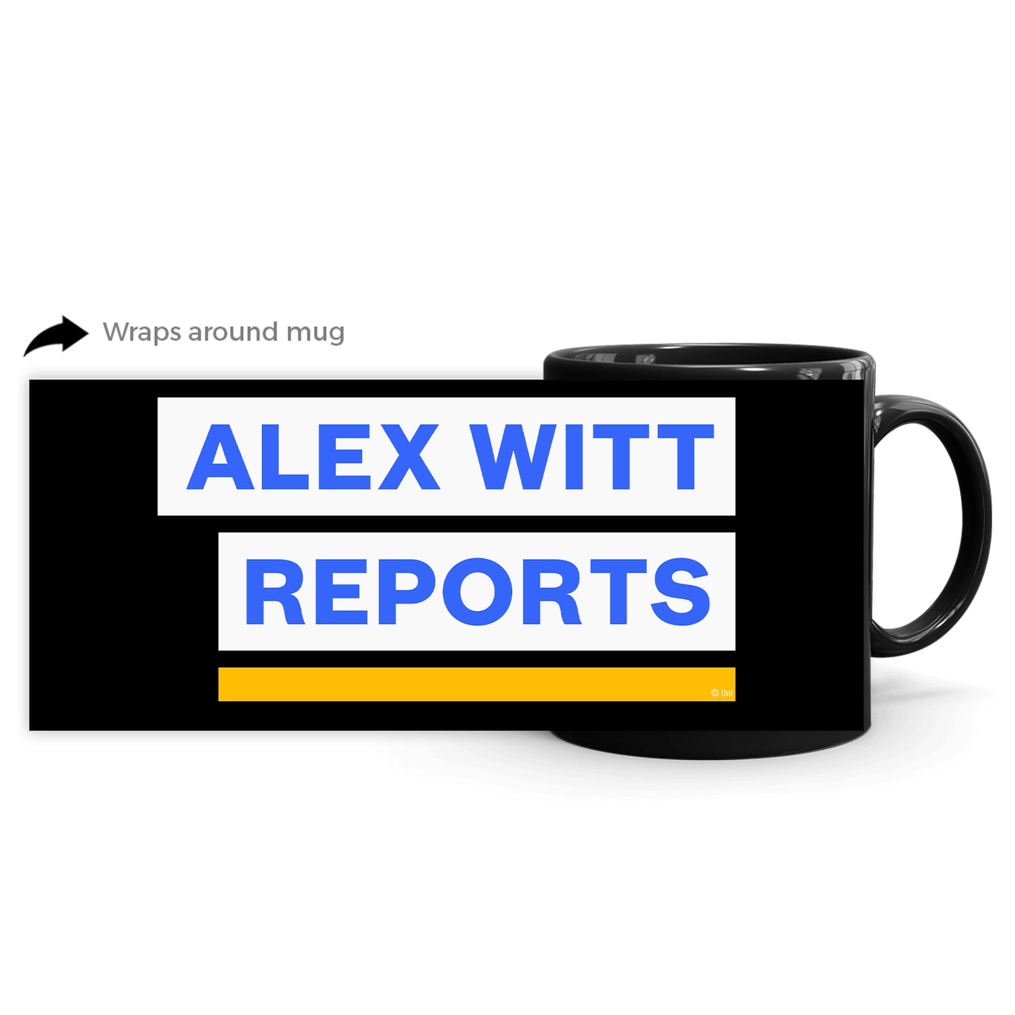Alex Witt Reports Black Mug
