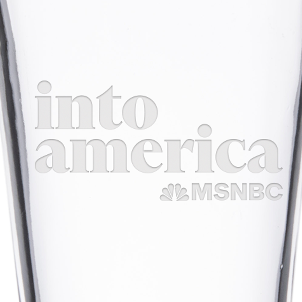 Into America Logo Laser Engraved Pint Glass