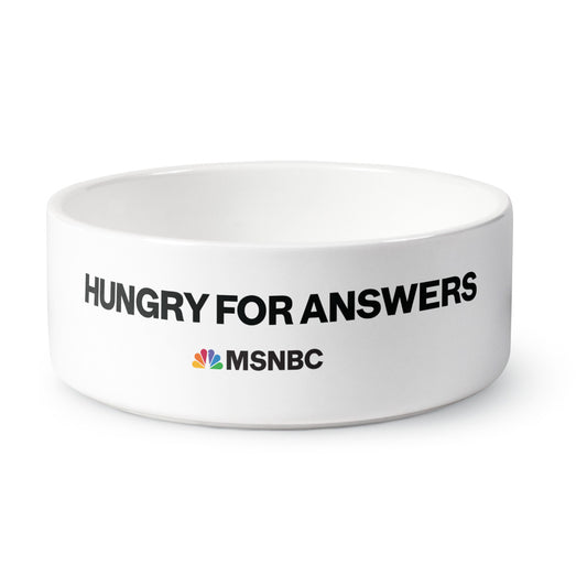 MSNBC Gear Hungry for Answers Pet Bowl