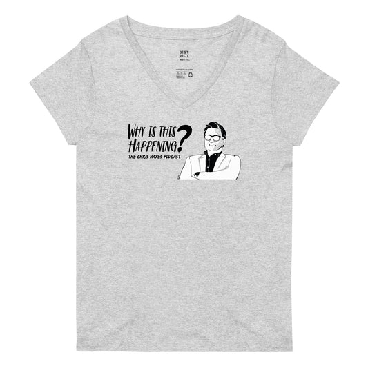 Why Is This Happening? The Chris Hayes Podcast Key Women's V-Neck T-Shirt