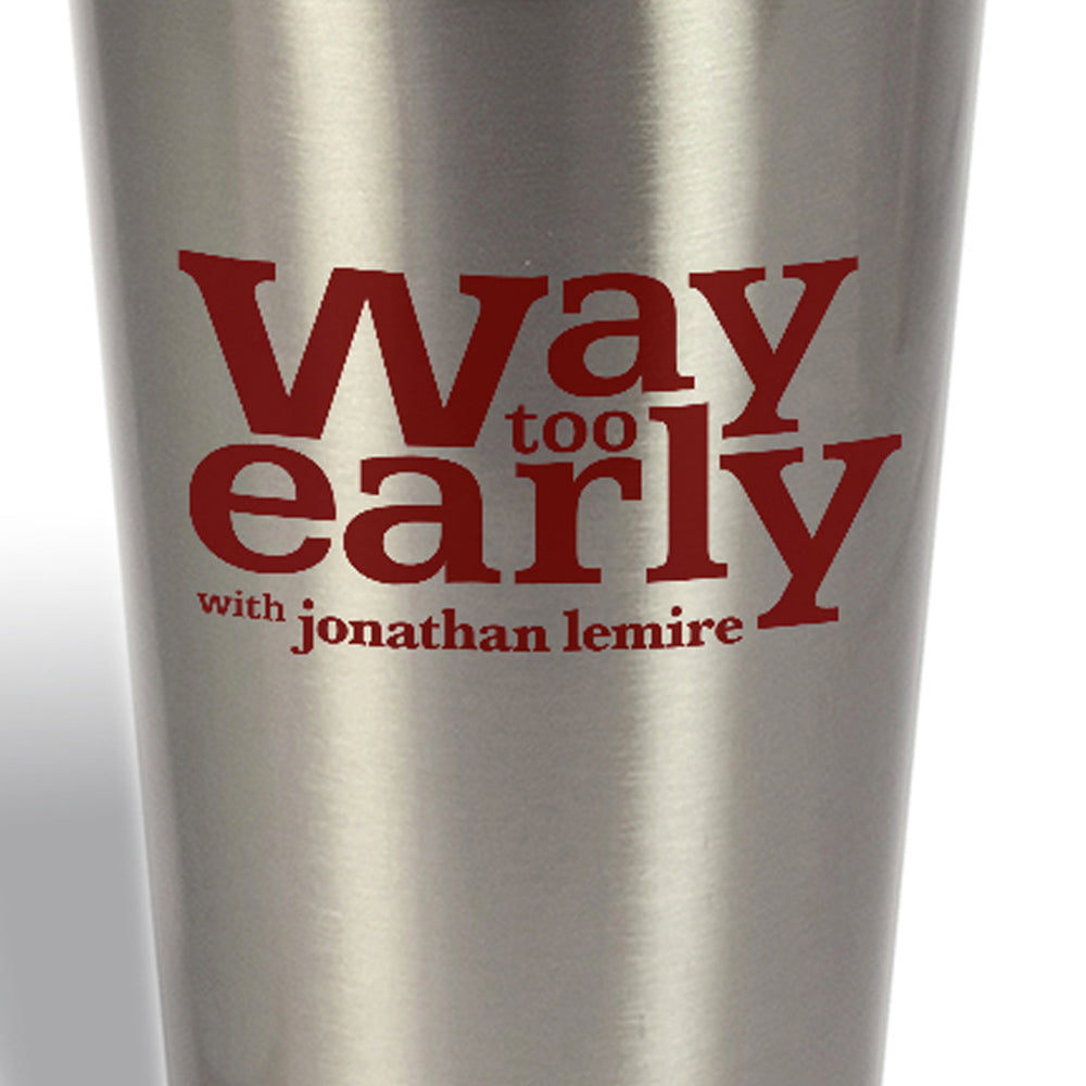Way Too Early With Jonathan Lemire Logo 16 oz Stainless Steel