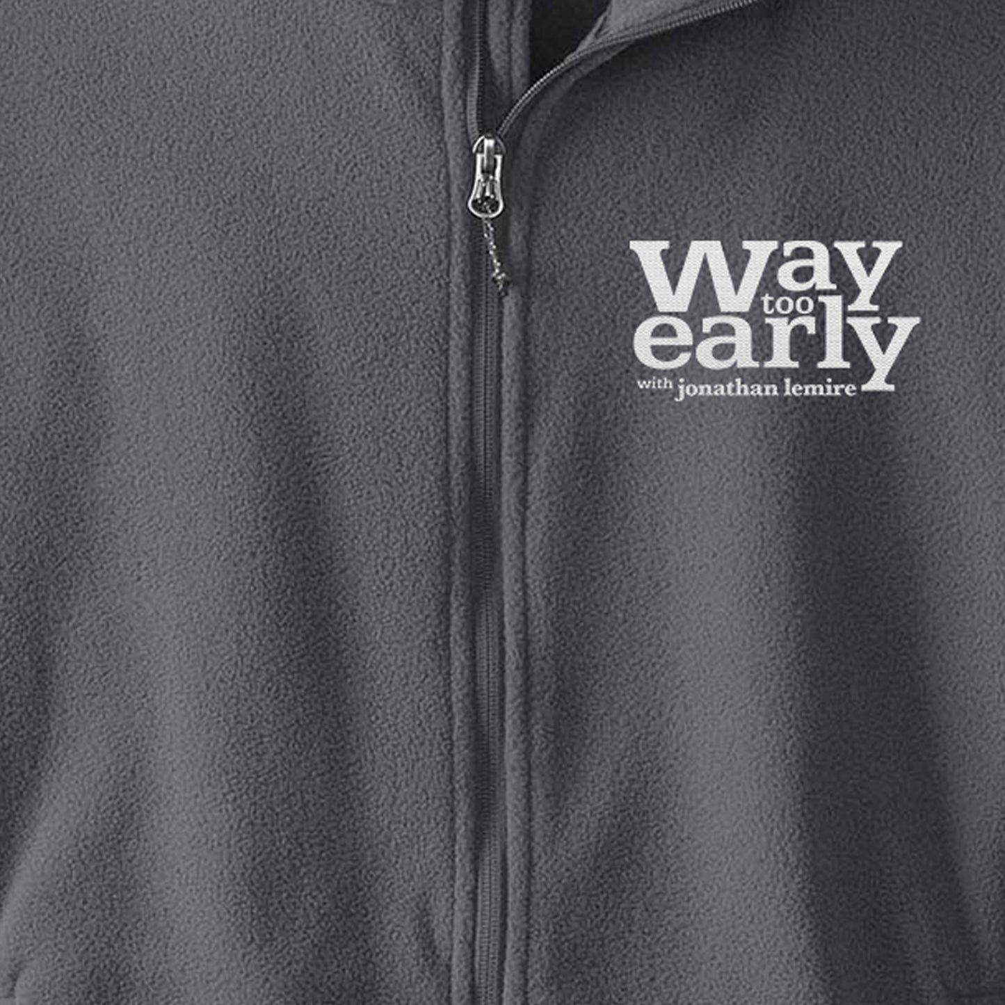 Way Too Early With Jonathan Lemire Logo Embroidered Fleece Jacket