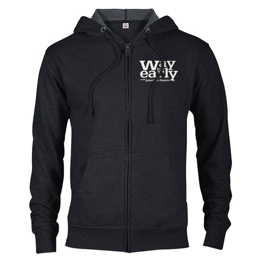 Way Too Early With Jonathan Lemire Logo Lightweight Zip-Up Hooded Sweatshirt