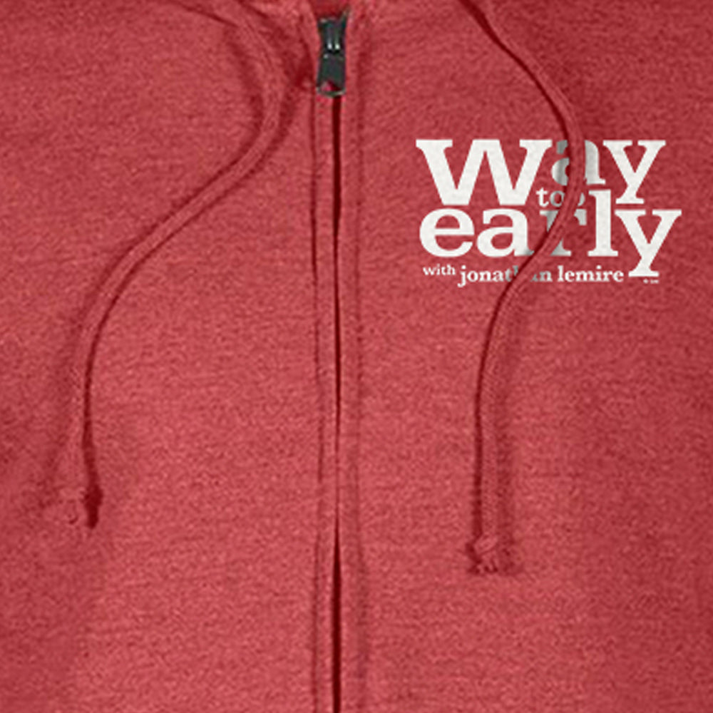 Way Too Early With Jonathan Lemire Logo Lightweight Zip-Up Hooded Sweatshirt