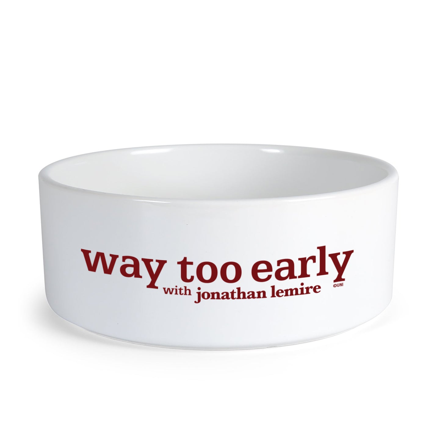 Way Too Early With Jonathan Lemire Logo Personalized Pet Bowl