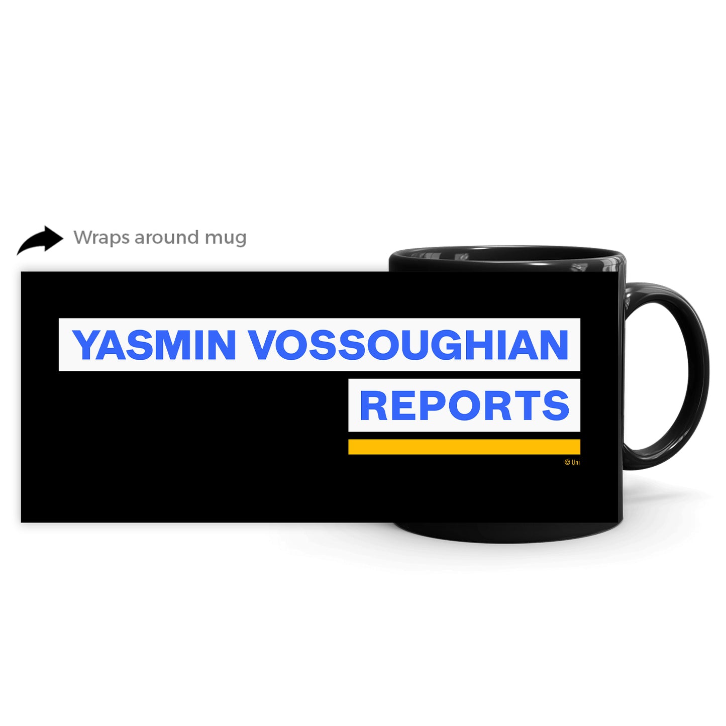 Yasmin Vossoughian Reports Black Mug