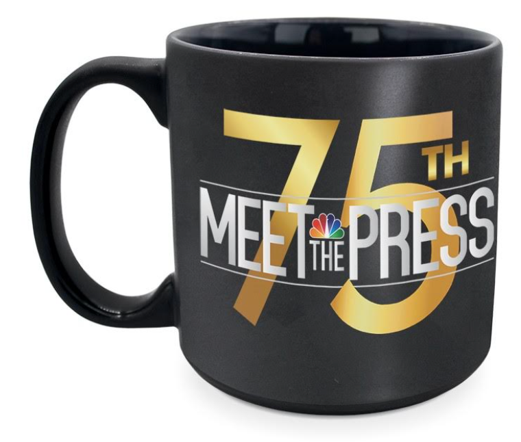 Meet the Press 75th Anniversary Matte Black Mug
