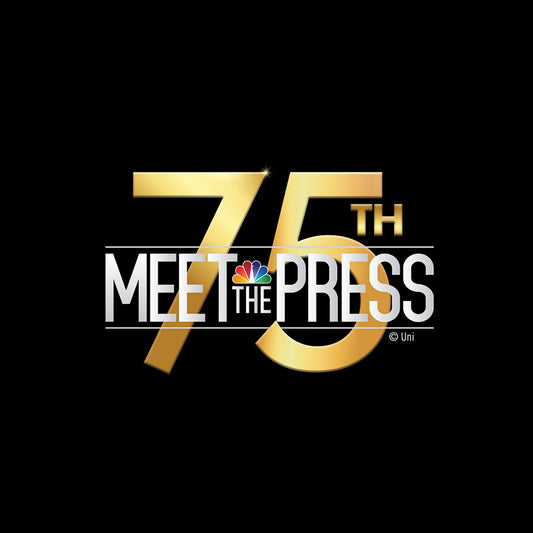 Meet The Press: 75th Anniversary Logo Black Mug