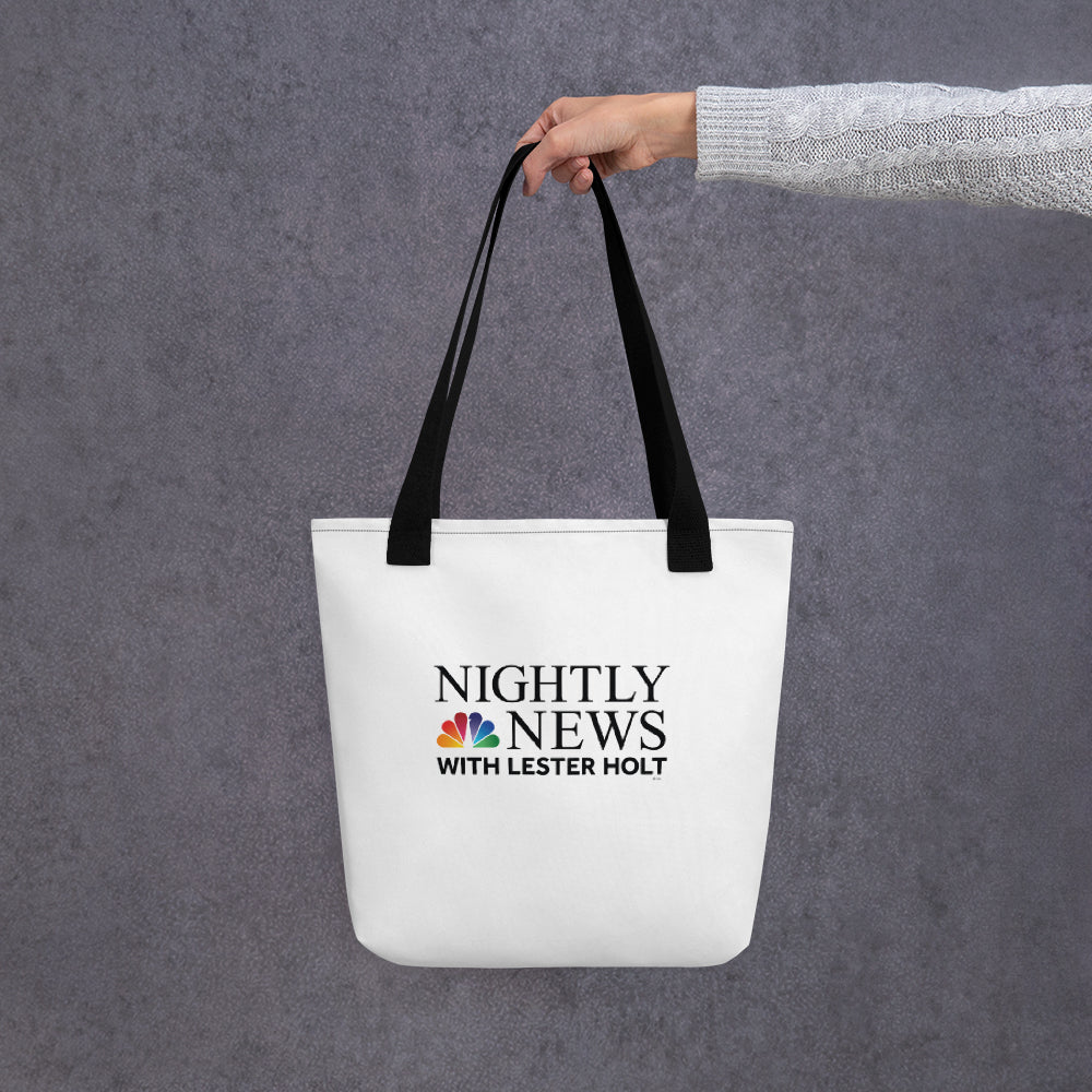 NBC Nightly News with Lester Holt Logo Premium Tote Bag