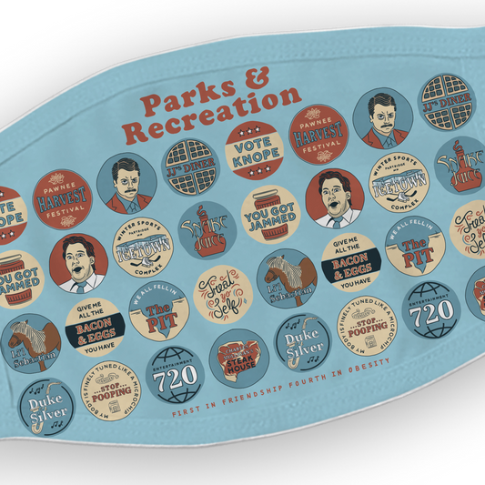 Parks and Recreation Parks and Rec Mash-Up Washable Face Mask