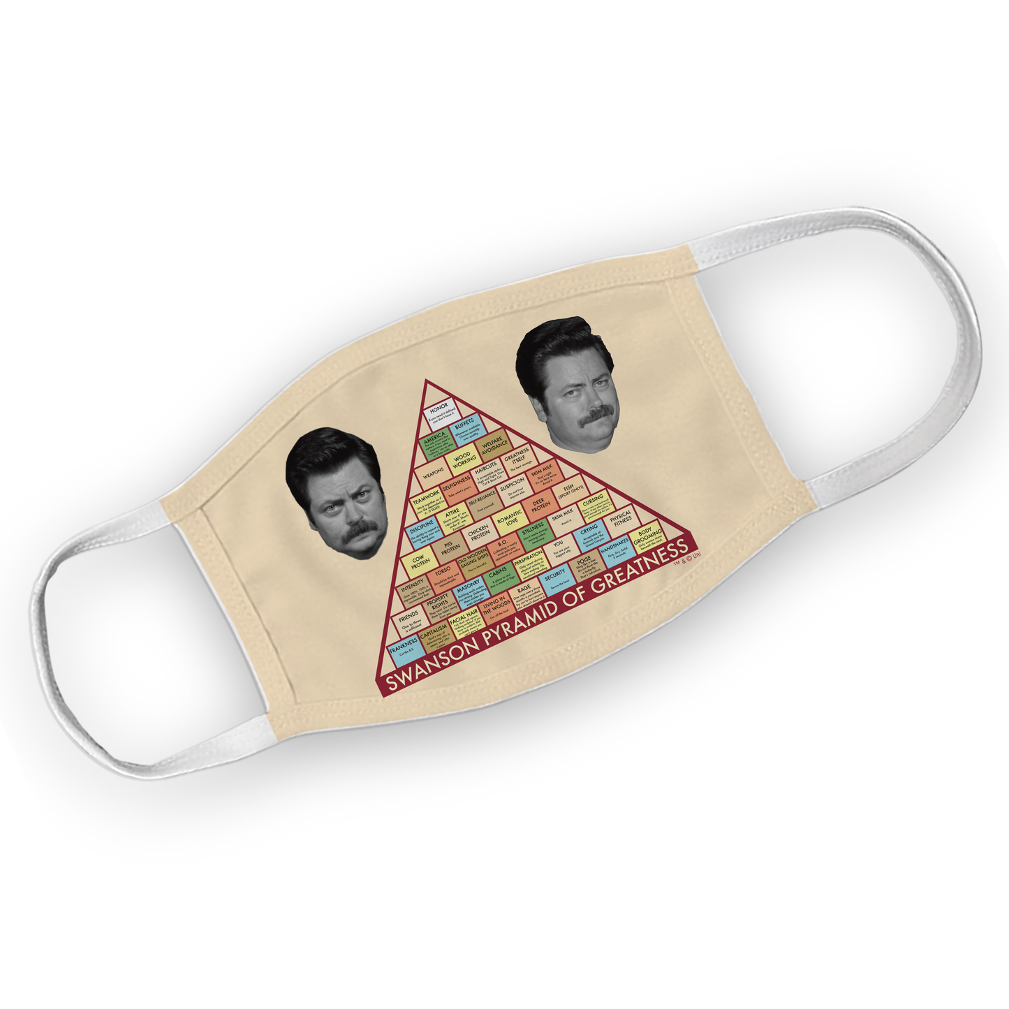 Parks and Recreation Pyramid of Greatness Washable Face Mask