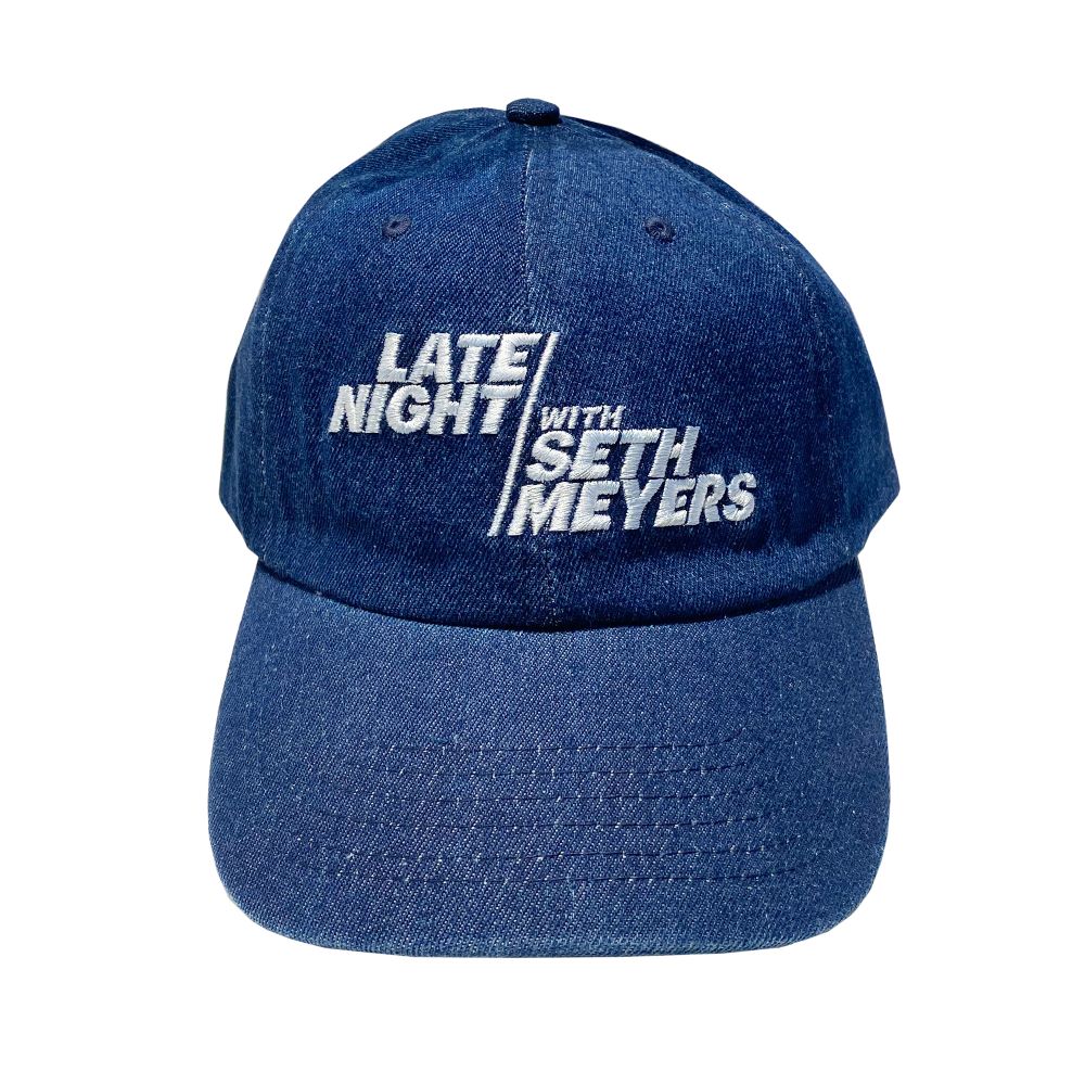 Late Night With Seth Meyers Denim Logo Hat - Dark Blue Denim