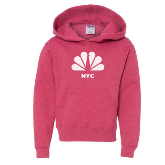 NBC NYC Kid's Flocked Red Hoodie