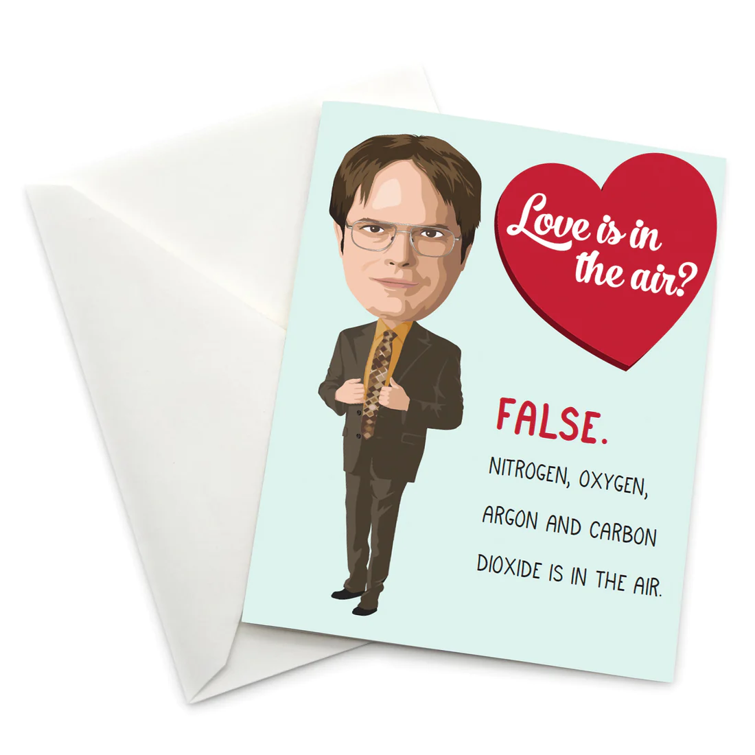 The Office Dwight Love is in the Air Greeting Card