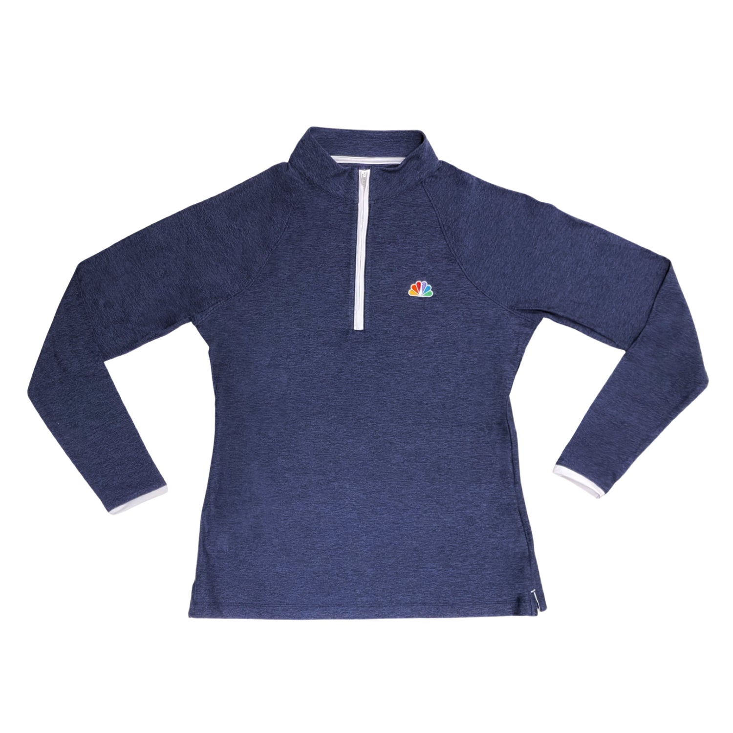 NBC Peter Millar Womens Navy/White Qtr Zip