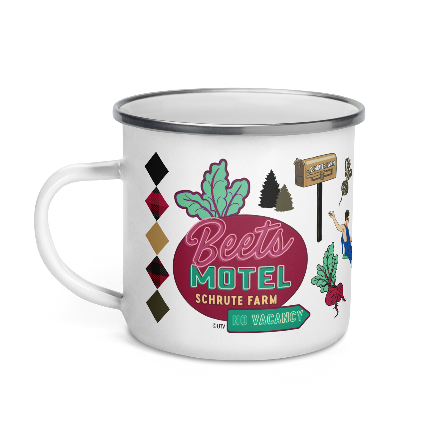 The Office Beets Motel Enamel Mug