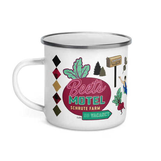 The Office Beets Motel Enamel Mug