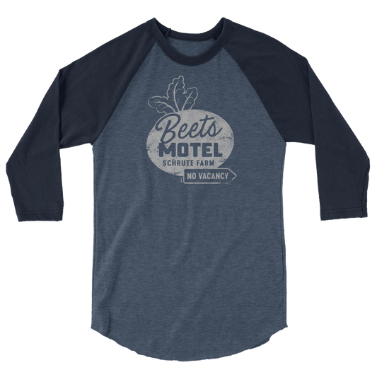 The Office Beets Motel Unisex 3/4 Sleeve Raglan Shirt