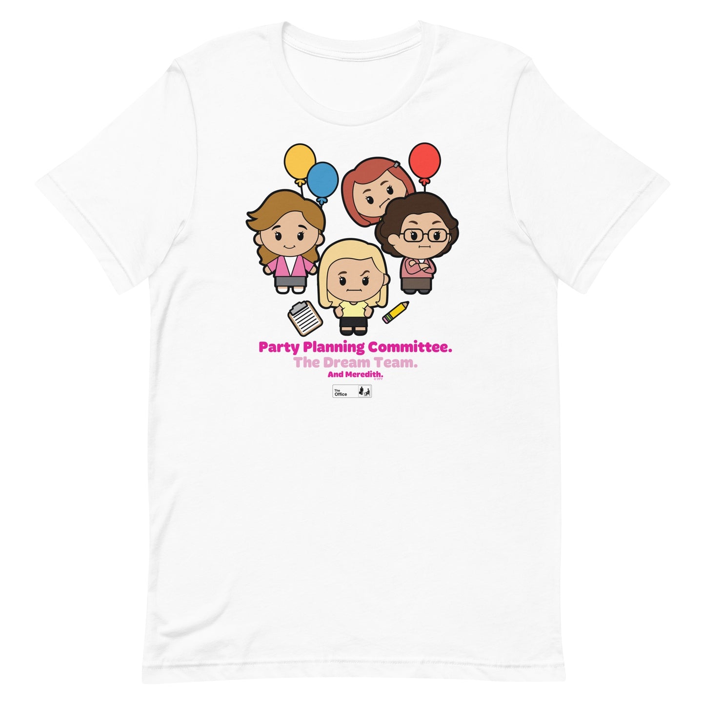 The Office Cute Collection Party Planning Committee Adult Short Sleeve T-Shirt