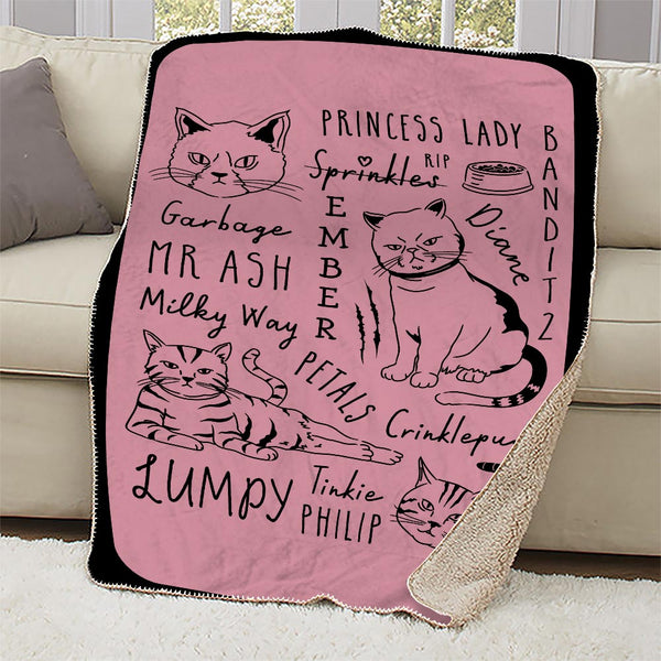Cat sherpa blanket outlet