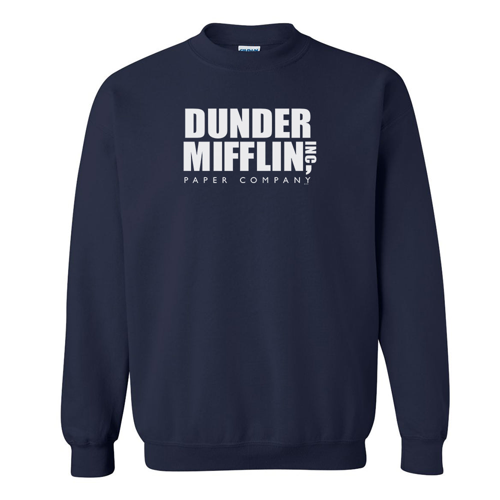 The Office Dunder Mifflin White Fleece Crewneck Sweatshirt