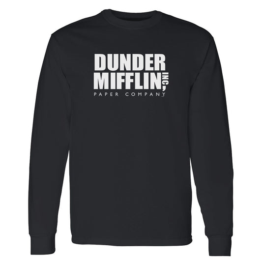 The Office Dunder Mifflin White Adult Long Sleeve T-Shirt