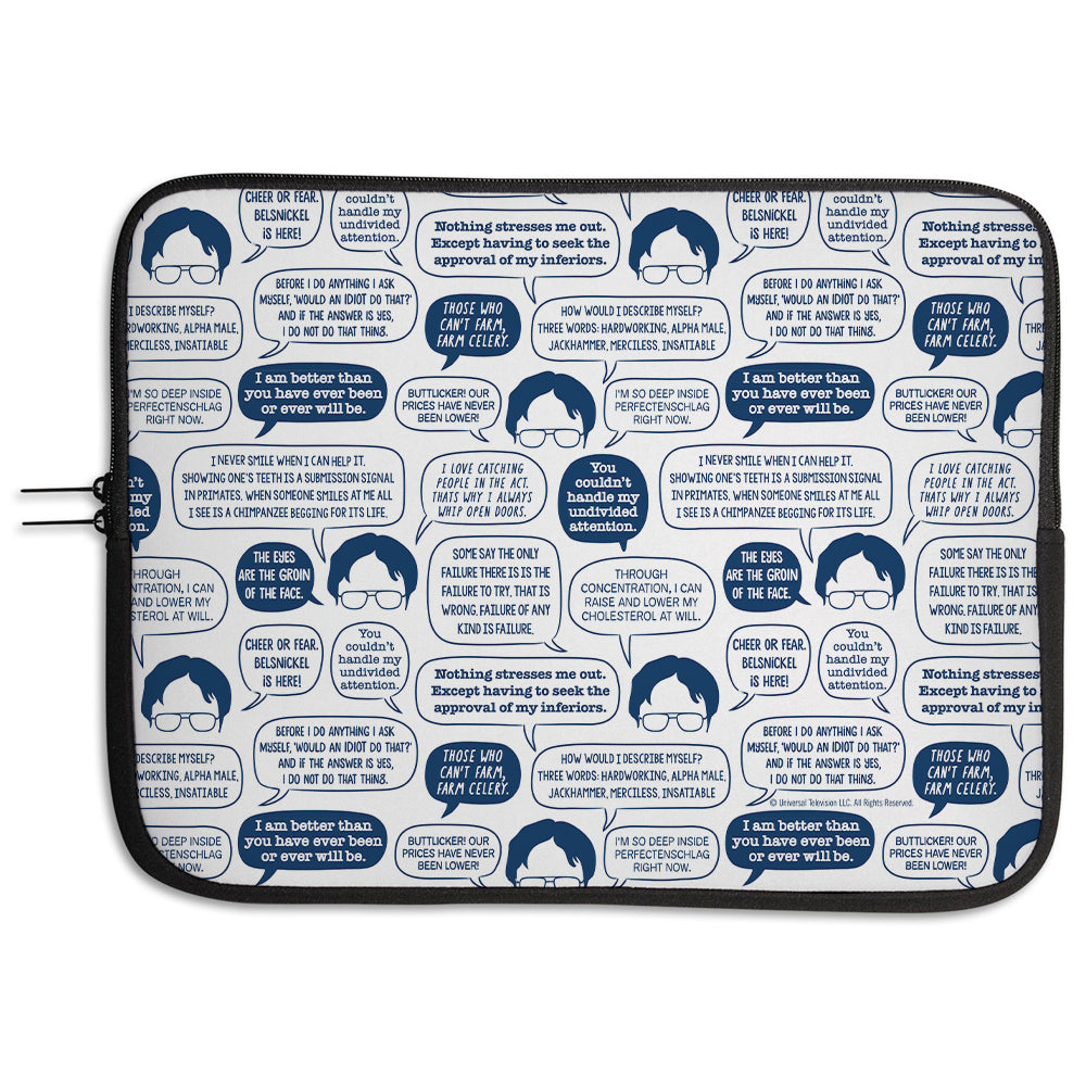 The Office Dwight Quotes Laptop Sleeve
