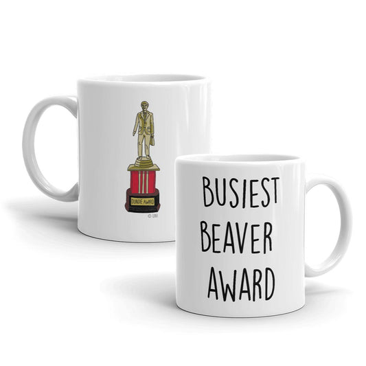 The Office Busiest Beaver Dundie Award White Mug