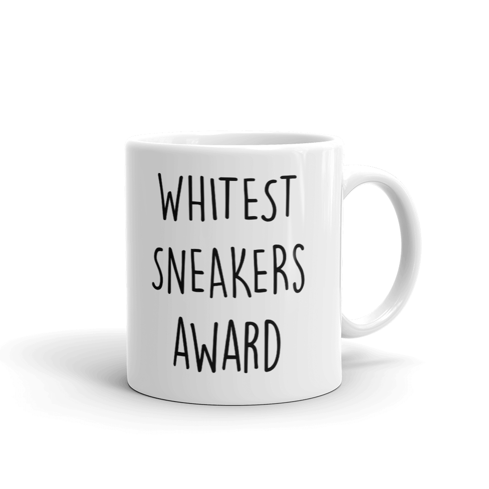 The Office Whitest Sneakers Dundie Award White Mug