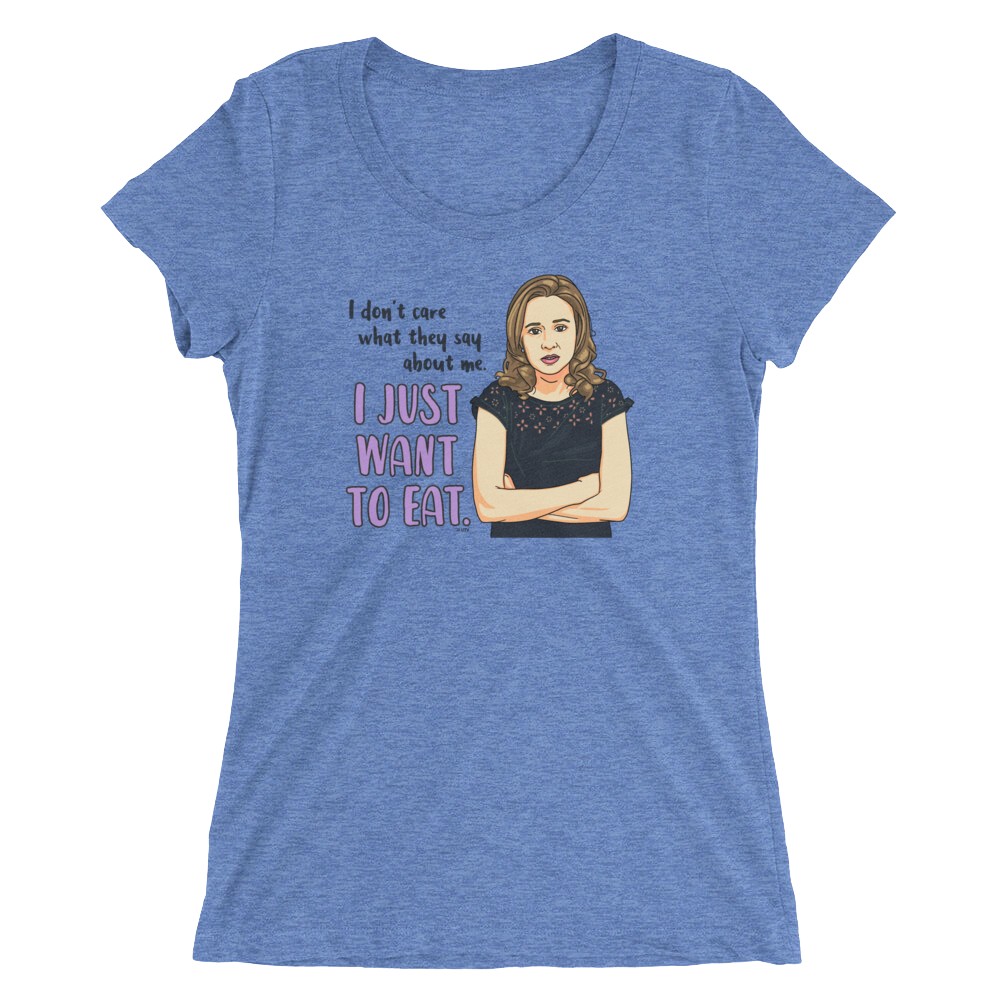 The Office I Just Want To Eat Women's Tri-Blend Short Sleeve T-Shirt