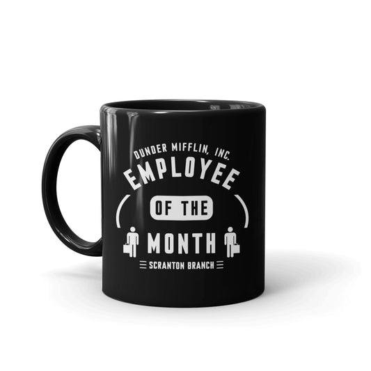The Office Employee of the Month Black Mug