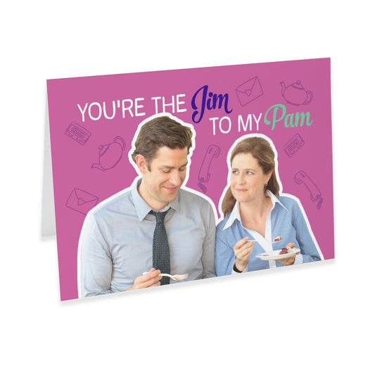 The Office Jim To My Pam Satin Greeting Card