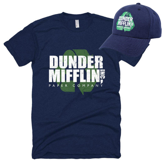 The Office Recycle Dunder Mifflin T-Shirt and Hat Bundle