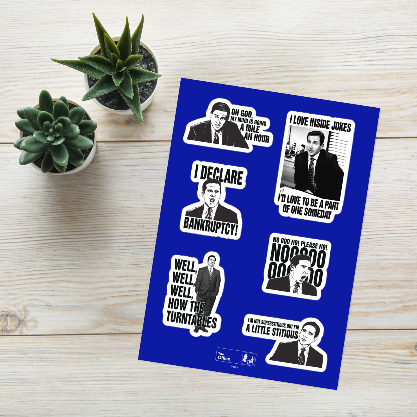 The Office Michael Quotes Kiss Cut Sticker Sheet