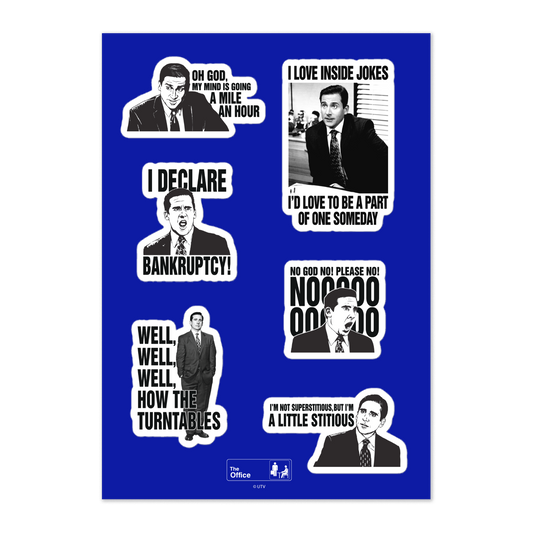 The Office Michael Quotes Kiss Cut Sticker Sheet