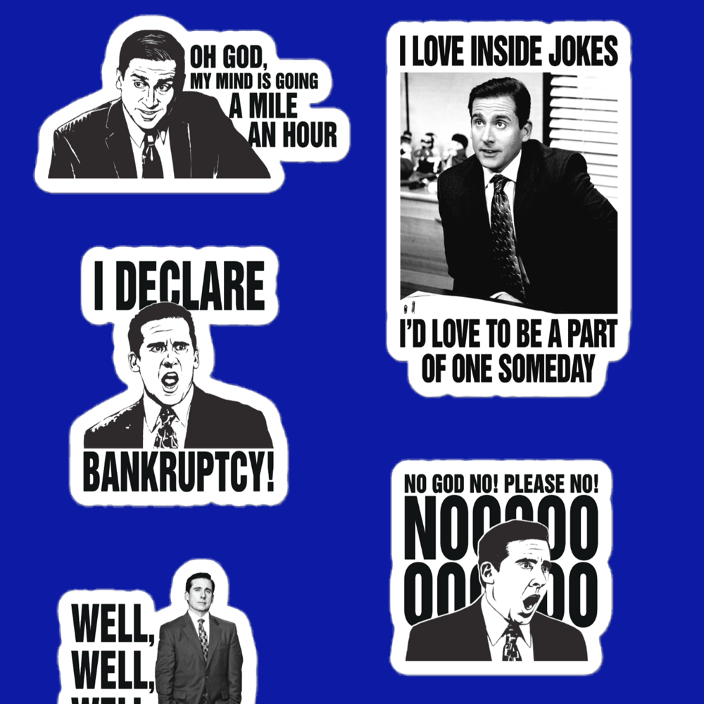 The Office Michael Quotes Kiss Cut Sticker Sheet