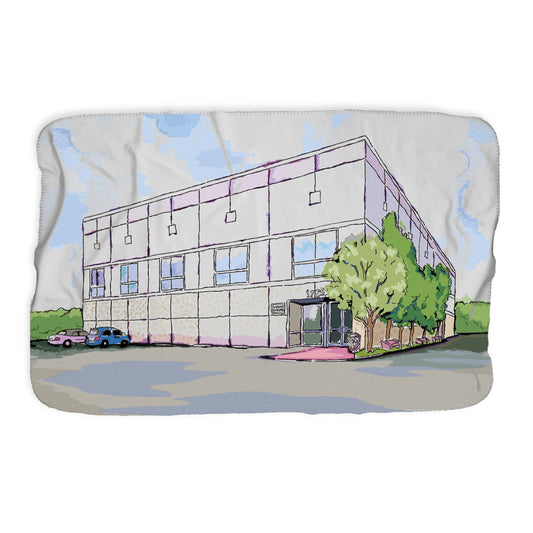 The Office Pam's Water Color Sherpa Blanket