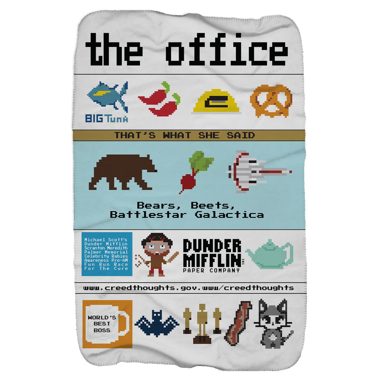 The Office 8-Bi Sherpa Blanket