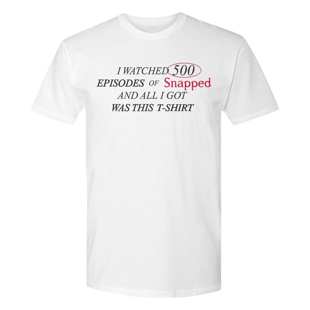 Oxygen I Watched 500 Episodes Adult Short Sleeve T-Shirt