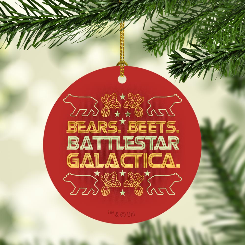 The Office Bears. Beets. Battlestar Galactica. Double-Sided Ornament