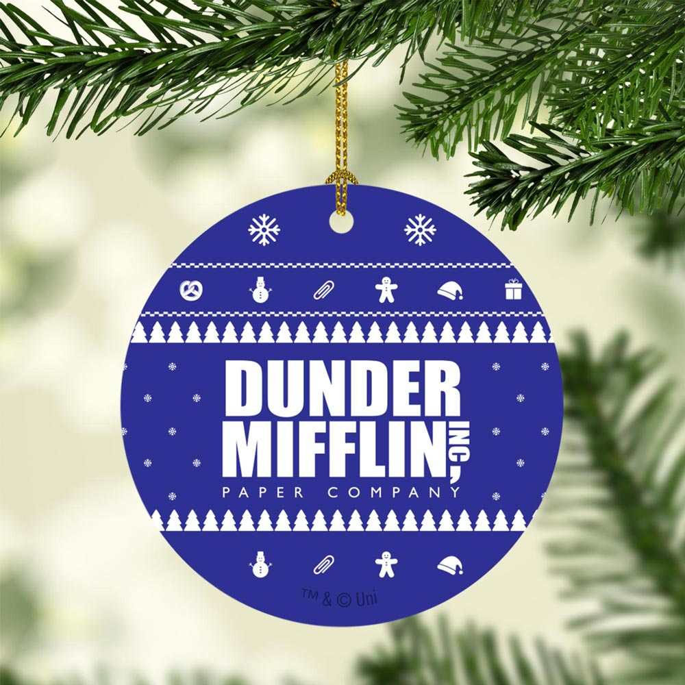 The Office Dunder Mifflin Holiday Double-Sided Ornament
