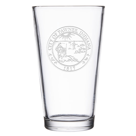 Parks and Recreation City of Pawnee Laser Engraved Pint Glass